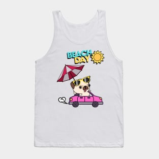 Cute Pug Going to the beach in summer Tank Top